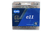 Ланцюг KMC e11 Silver 1/2 X 11/128 122 ланок з замком в боксі