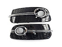 Решітки в бампер Chrome Black ( стиль SQ5 під туманки ) на Audi Q5 8R 2012-2016 року