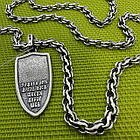 Срібний комплект із чорнінням кулон Архангел Михаїл та ланцюжок 30 г 925 проба, фото 3