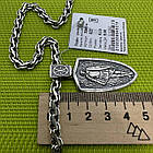 Срібний комплект із чорнінням кулон Архангел Михаїл та ланцюжок 30 г 925 проба, фото 6