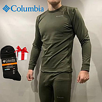 Термобілизна ЗСУ олива Columbia термобілизна для військовослужбовців ВСУ Термобілизна для армії ЗСУ Коламбія + шкарпетки