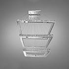 Кришталева підвісна світлодіодна LED люстра з пультом управління колір каркасу хром D-9898-3A/810+650+490, фото 3