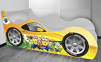 Кровать машина Миньоны Shock Cars, детская кровать машинка, кровать автомобиль