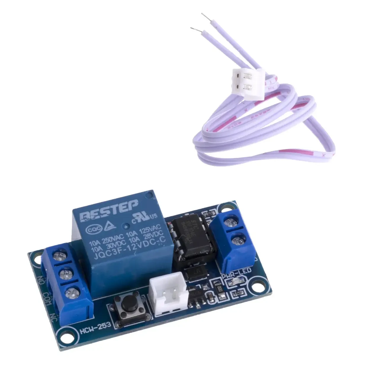 Однокнопковий бістабільний самоблокувальний релейний модуль 12 В