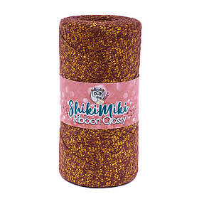 Трикотажний плоский шнур Ribbon Glossy, колір Бордовий