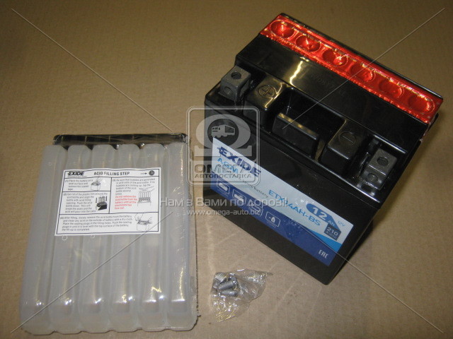 Акумулятор 12Ah-12v Exide AGM (ETX14AH-BS) (134х89х164) L, EN210 ETX14AH-BS UA51