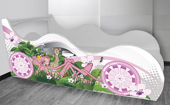 Ліжко машина Рожева Пантера Shock Cars, дитяче ліжко машинка, ліжко автомобіль