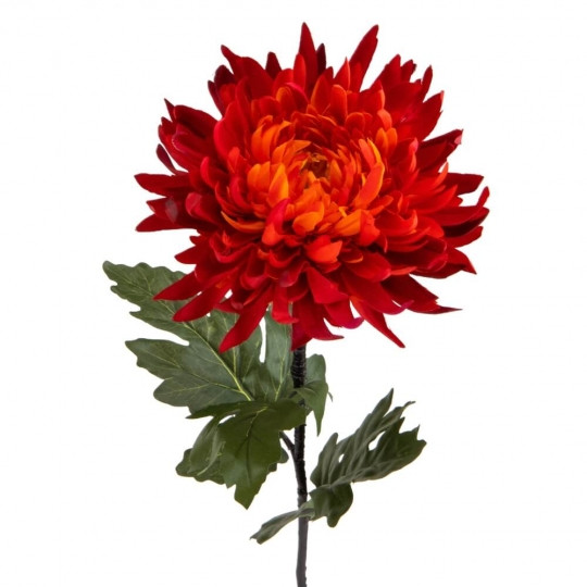 Декоративна штучна квітка Хризантема "Помаранчевий феєрверк" 81 см Помаранчевий Elysium (2000-075OG)