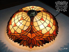 Luxury Люстра купол из кусочков цветного стекла в стиле Тиффани