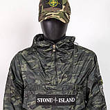 Чоловіча куртка вітровка анорак Stone Island CK6452 хакі S, XL, XXL, фото 7