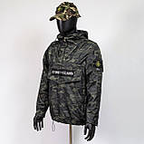 Чоловіча куртка вітровка анорак Stone Island CK6452 хакі S, XL, XXL, фото 6