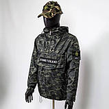 Чоловіча куртка вітровка анорак Stone Island CK6452 хакі S, XL, XXL, фото 3