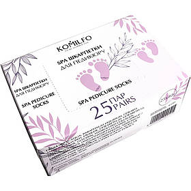 Спа шкарпетки для педикюру Komilfo SPA, 25 пар