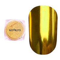 Пудра для ногтей Komilfo Mirror Powder No002 золото, 5 г