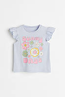 Футболка для девочки голубая Sunny Days H&M 80см