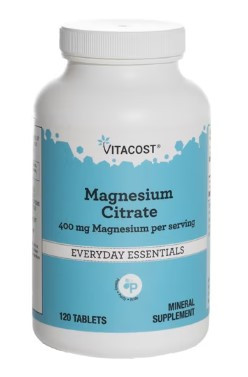 Vitacost Magnesium Citrate магнію цитрат 400 мг на порцію (200 мг у таблетці), 120 таблеток. До 10/2027