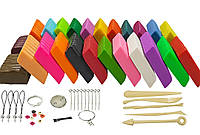 Набор детский для творчества с полимерной глиной 24 цвета и инструментами