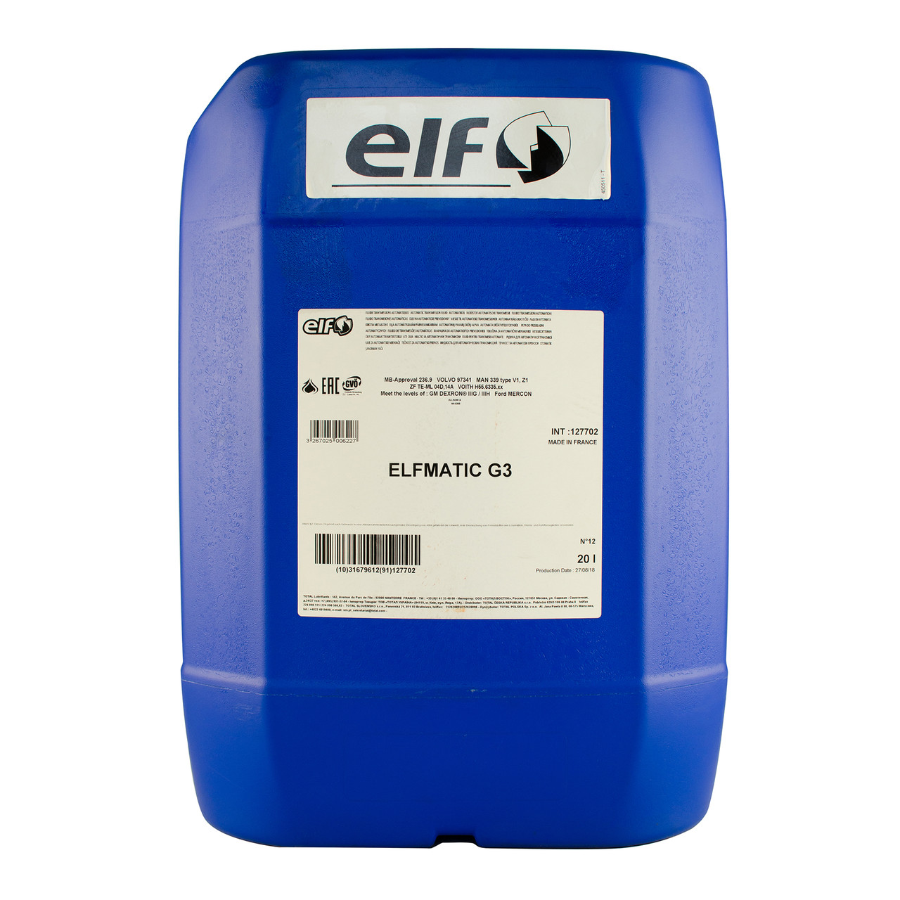 Трансмісійні оливи ELF ELFMATIC G3 20L 20 127702