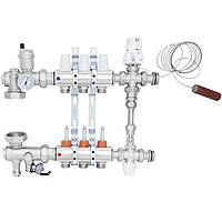 Колектор для теплої підлоги ICMA 3 контури з витратомірами 1"/3/4" K0111 A1K013APH06
