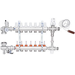 Колектор для теплої підлоги ICMA 7 контурів з витратомірами 1"/3/4" K0111 A1K013APR06