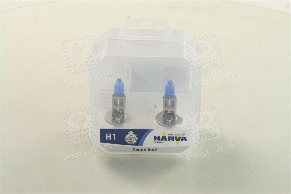 Лампа розжарювання TWIN SET H1 12V 55W RANGE POWER WHITE (вир-во Narva) 48641S2 UA51