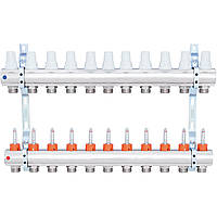 Коллектор для теплого пола ICMA 11 контуров с расходомерами 1"/3/4" K013 87K013PT06