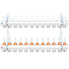Колектор для теплої підлоги ICMA 12 контурів з витратомірами 1"/3/4" K013 87K013PU06