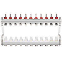 Коллектор для теплого пола SANDIPLUS 11 контуров с расходомерами 1"/3/4" SD00411