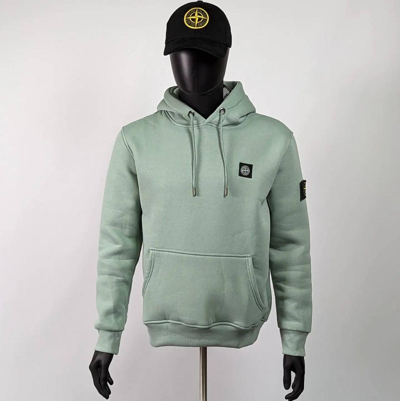 Чоловіча кофта худі Stone Island CK6612 м'ята, фото 1