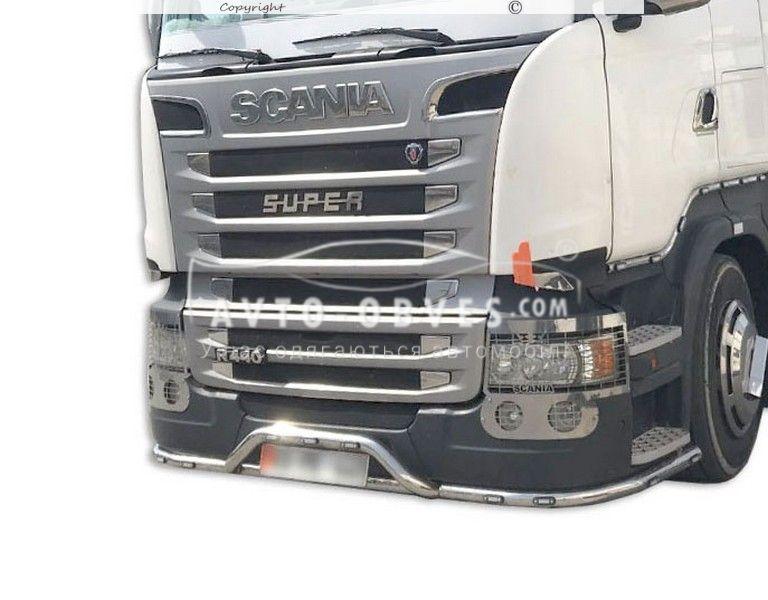 Защита переднего бампера Scania v2 - с диодами 8 - фото 2 - id-p1700492976