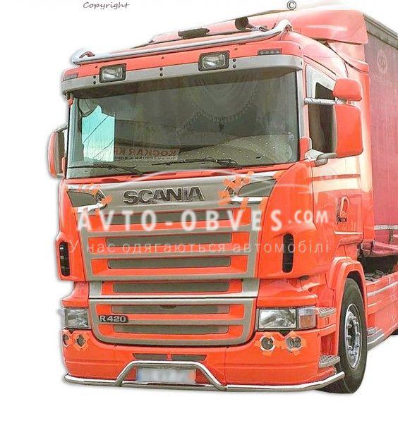 Защита переднего бампера Scania v2 - с диодами 8 - фото 5 - id-p1700492976