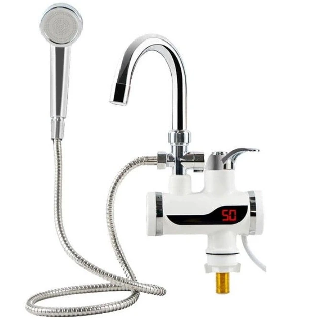 Бойлер-кран із екраном Душ | Електричний кран, фото 1