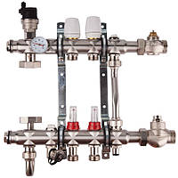 Коллектор для теплого пола SANDI FORTE 6 контуров с расходомерами 1"/3/4" SFE0016