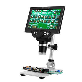 Мікроскоп цифровий з 7 РК на штативі, 3000мАг, MicroSD, 12Мп, 1-1200X, G1200