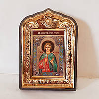 Икона Анатолий святой мученик, лик 6х9, в пластиковой чорной рамке