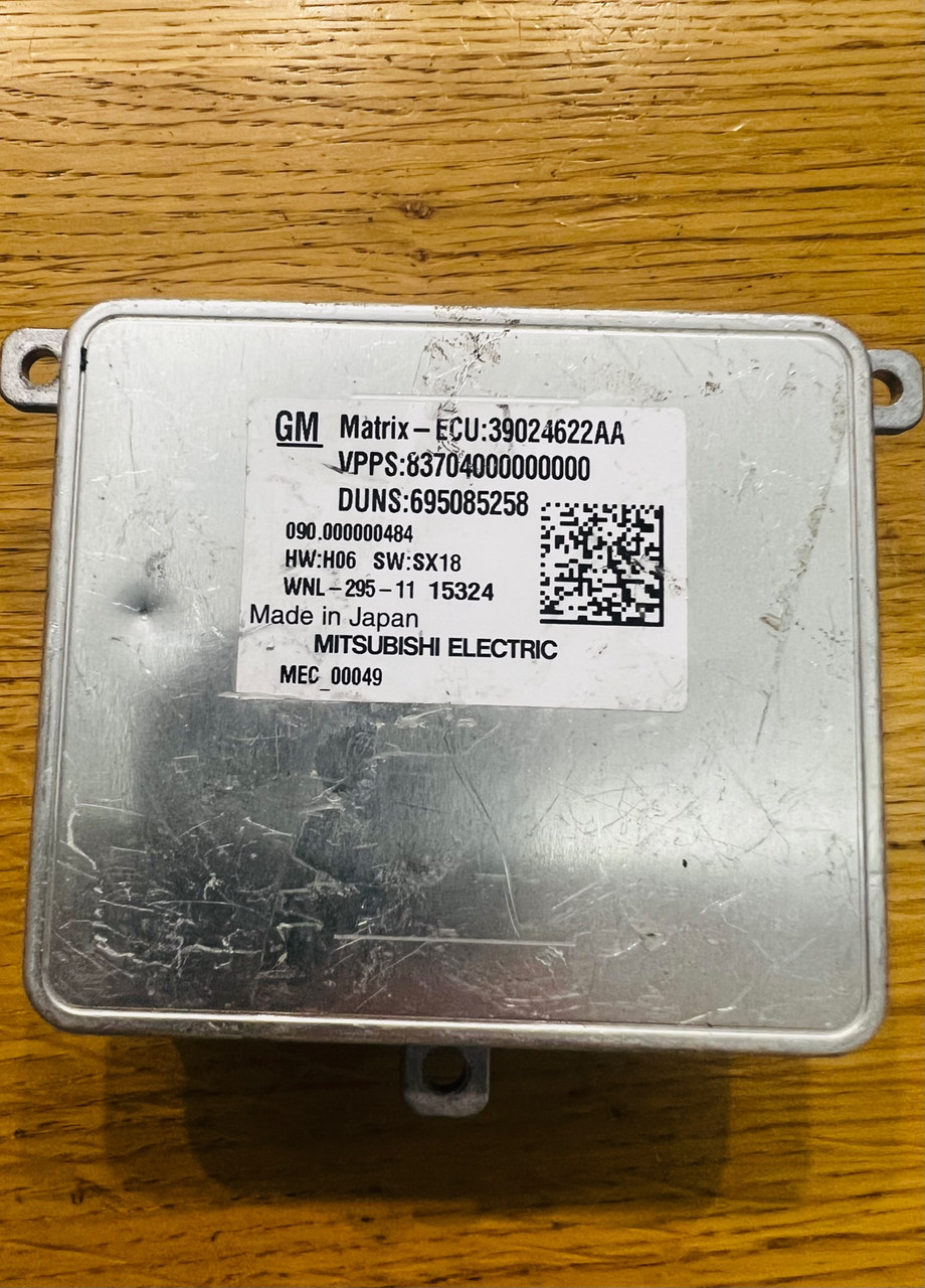 Модуль керування фарою GM Matrix — ECU: 39024622AA VPPS:83704000000000 DUNS: 695085258