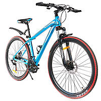 Велосипед SPARK FORESTER 2.0 колеса - 26'', стальная рама - 17'' Голубой Шимано переключениями Собран на 80%