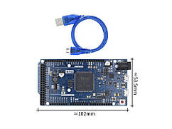 Arduino Due R3-CH340 ATMEGA16U2 ATSAM3X8E ARM c USB Blue-MEGA16U2 Синій