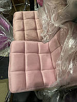 Крісло Augusto-Arm 4-BK-BASE фрез В-1025 велюр з чорними підлокітниками, на чорній квадратній опорі, фото 7