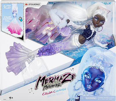 Лялька Русалка Мермейз Мермейд Крістабелла змінює колір MERMAZE MERMAIDZ Winter Waves Crystabella Mermaid