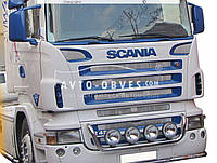 Держатель под фары в решетку Scania R, без диодов
