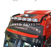 Тримач для фар на дах Volvo FH12 широкий вар чорний колір, без діодів