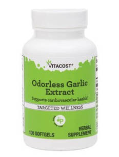 Vitacost Odorless Garlic Extract екстракт часнику 100:1 без запаху 5 мг, 100 маленьких желатинових капсул