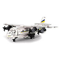 Конструктор пластиковый Самолёт Ан-225 Мрия Любите Украину Война Lego 1154 деталей iBlock 63,5*42,5*9 см