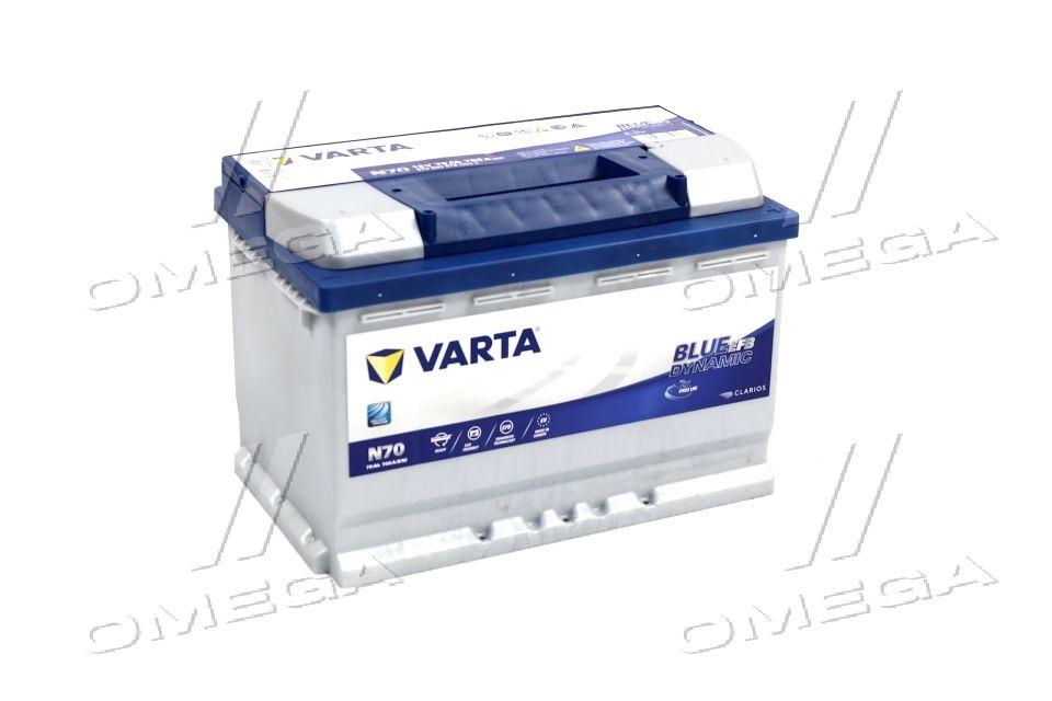 Акумулятор 70Ah-12v VARTA BD EFB (278х175х190), R, EN760 570 500 076 UA51