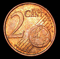 Монета Германии 2 евроцента 2002-17 гг.