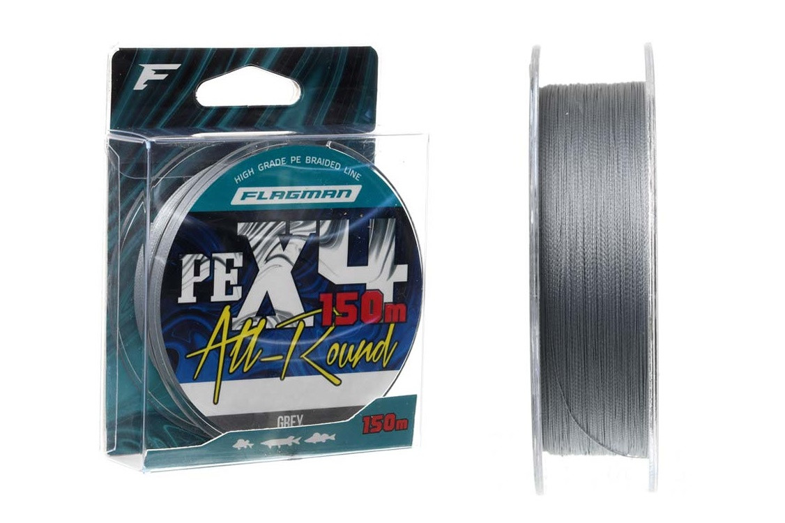 Шнур Flagman All-Round PE X-4 Grey 150м 0,1мм