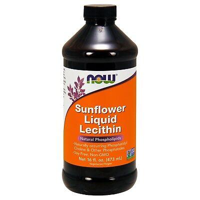NOW Sunflower Liquid Lecithin лецитин із соняшника, 473 мл. До 06/2026