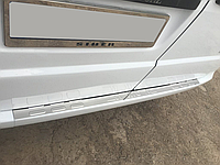 Накладка на задний бампер Carmos для Mercedes Vito W639 2004-2015 Хром порог Мерседес Вито 639 без загиба
