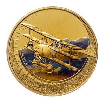 Унція Серебра 999 проби 1 долар Тувалу 2006 Авіація Фоккер/Fokker Dr. I Triplane